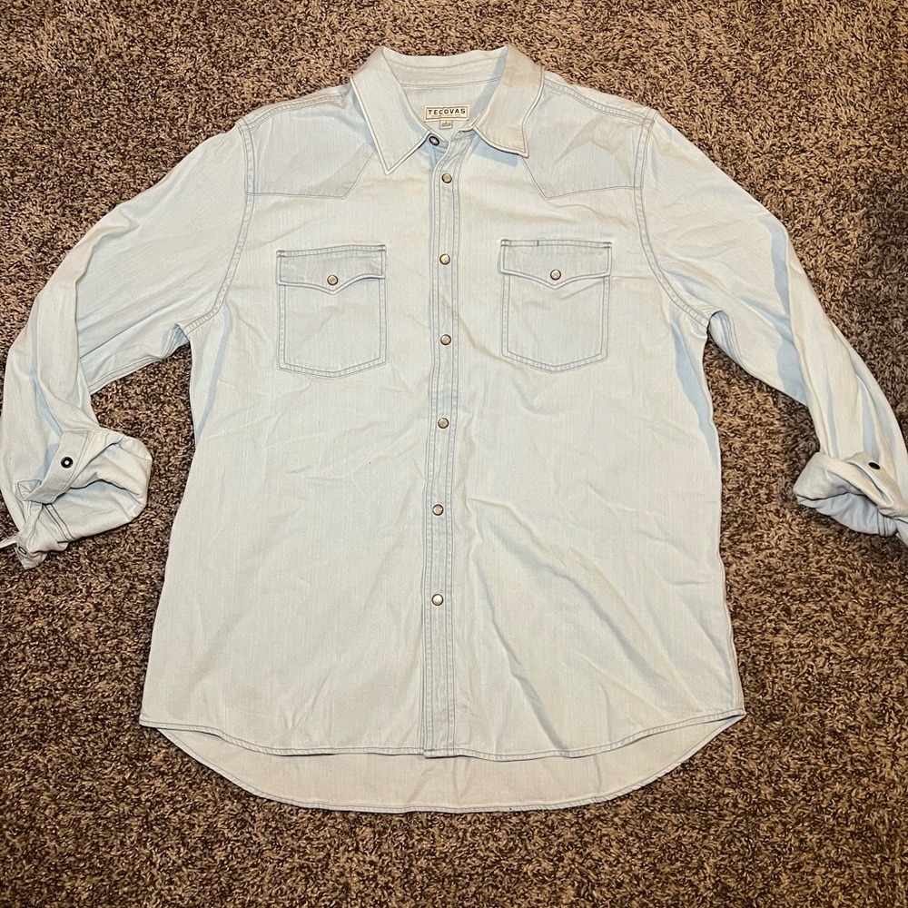 Tecovas Light Blue Denim Shirt